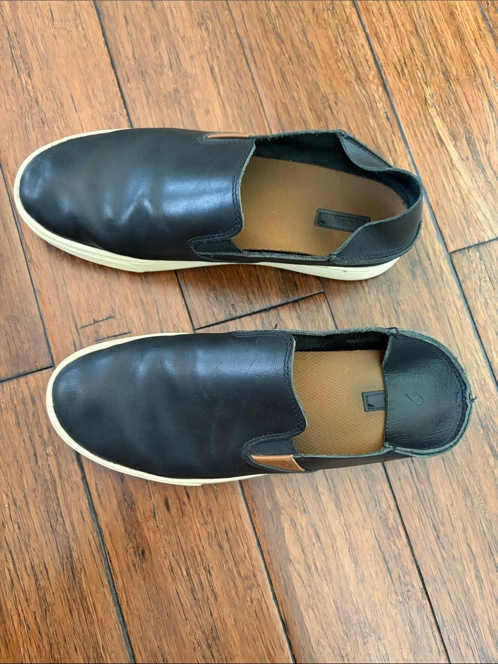 Olukai Women’s Slip-On Leather Sneakers - Black - Picture 2 of 6